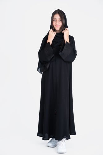 عباية بناتي كلوش من الكريب