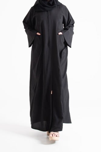 عباية من الكريب على جيوب