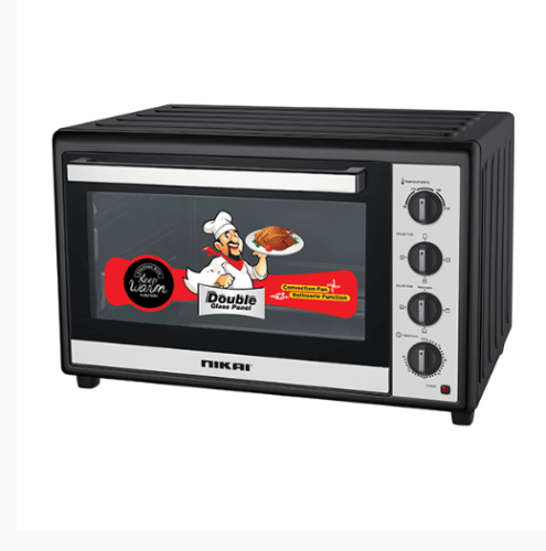 نيكاي فرن كهربائي,100 لتر ,2700 واط , أسود