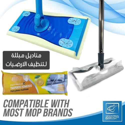 مجموعة مناديل مبللة (30 منديل) لمسح الارضيات والتن...