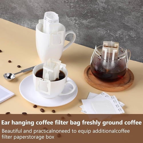 مجموعة (30) فلتر للقهوة المقطره والشاي مع مثبت للك...