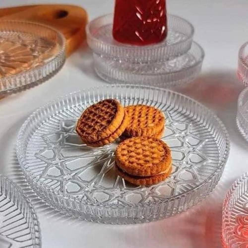 طقم صحون تقديم زجاج (متوفر حجمين)