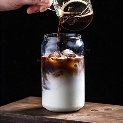 طقم اكواب زجاج اسطوانية من (5 حبات) مع مصاص زجاج |...