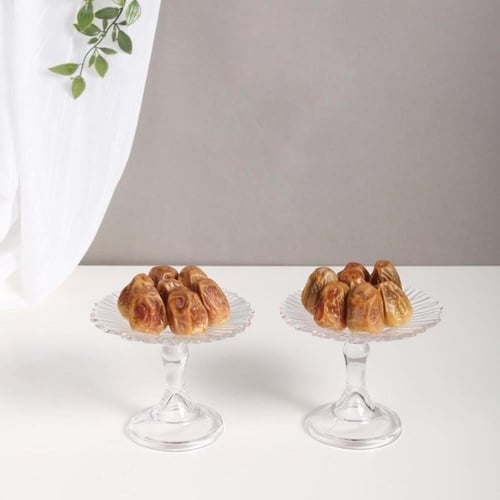 طقم استاند تقديم زجاج ( 5 قطع ) شفاف ميني - ارتفاع...