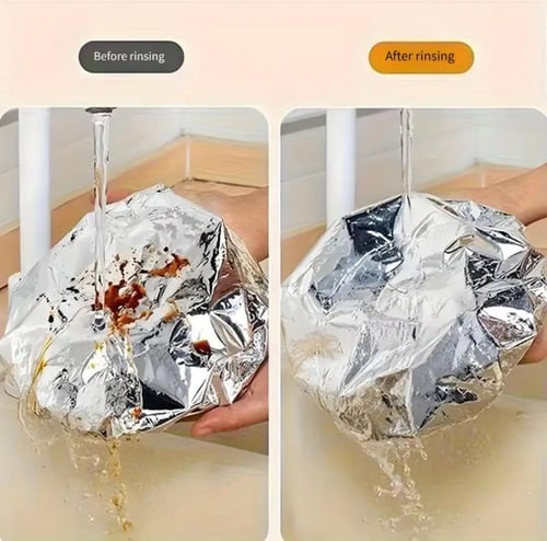 105 قطعة من أغطية الأطباق فويل ألومنيوم قابلة لإعا...