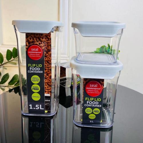 طقم علب تخزين اكليريك متعددة الأحجام من 3 قطع محكم...