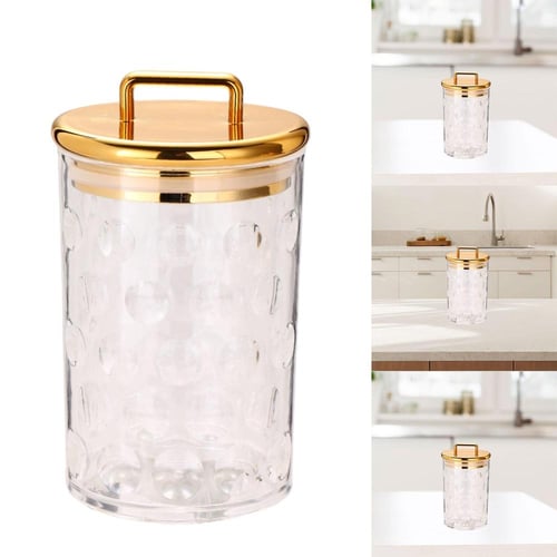 ‎علب اكريليك شفاف بغطاء ذهبي | متوفر موديلين