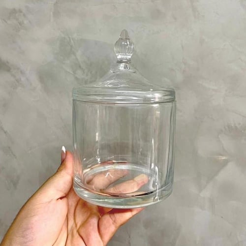 علبة تقديم زجاج شفافة بغطاء | 500مل