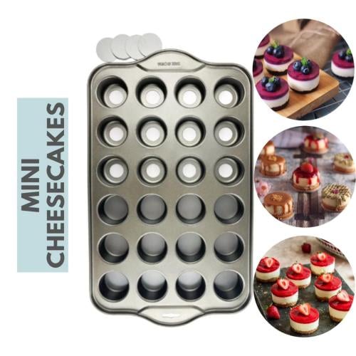 صينية ميني تشيز كيك بقاعدة متحركة - 24 فتحة