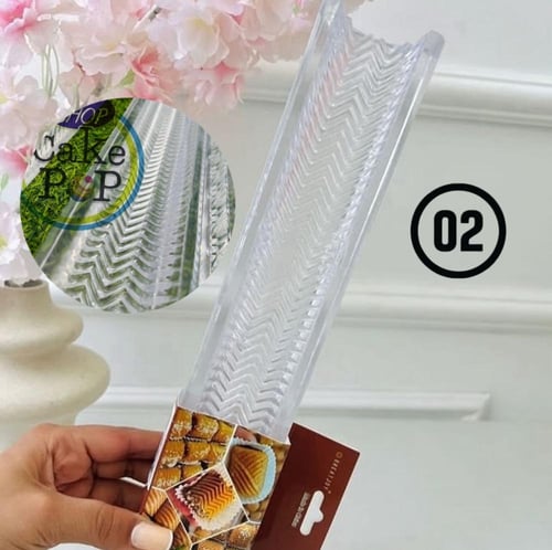 قالب معمول وبسكويت اكريليك شفاف طويل | 3.5X27سم (م...