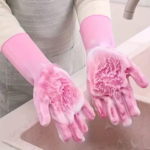 قفاز سيليكون مع فرشاة تنظيف بتصميم مدمج