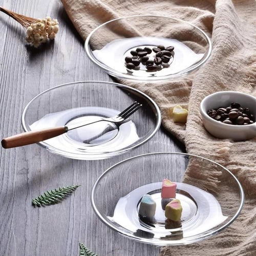 ‎طقم اكواب شاي وقهوة زجاج مع الصحون 200مل | 12 قطع...