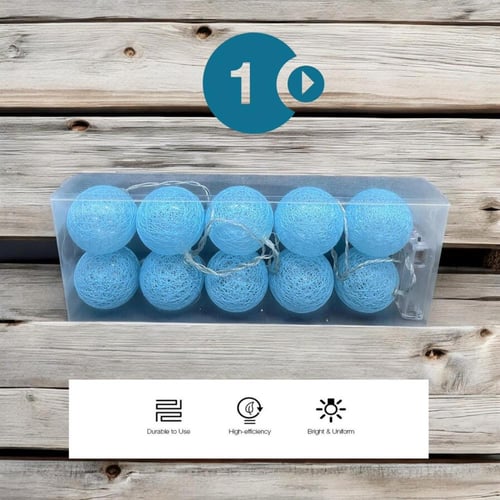 حبل كرات مضيئة بعدة موديلات والوان مختلفة | 10 كرا...