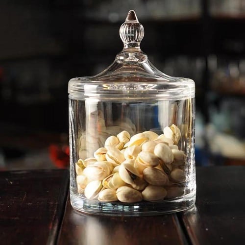 علبة تقديم زجاج شفافة بغطاء | 500مل