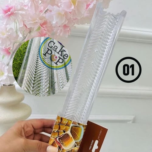 قالب معمول وبسكويت اكريليك شفاف طويل | 3.5X27سم (م...