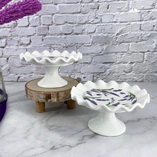 طقم استاند تقديم سيراميك ( 5 قطع ) نقشة لافندر مين...