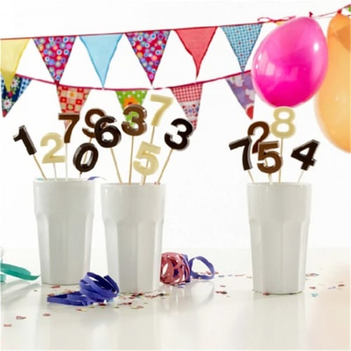 قالب سيليكون بشكل الارقام 5 سم