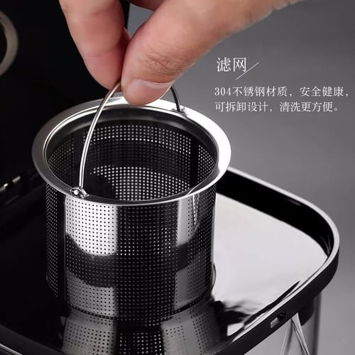 ابريق شاي زجاج مع مصفاة (متوفر حجمين)