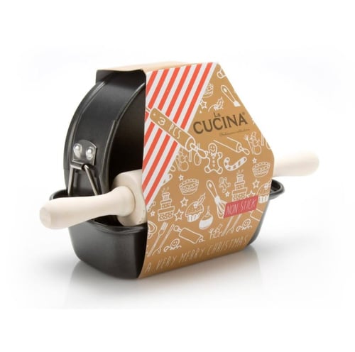 طقم صواني كيك ميني مع فرادة (3 قطع)