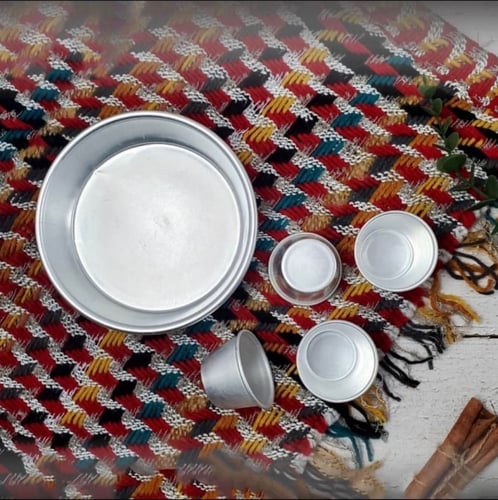 مجموعة قوالب حلا وصوص ميني المنيوم (6 قطع)