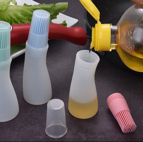 فرشاة زيت سيليكون بعلبة