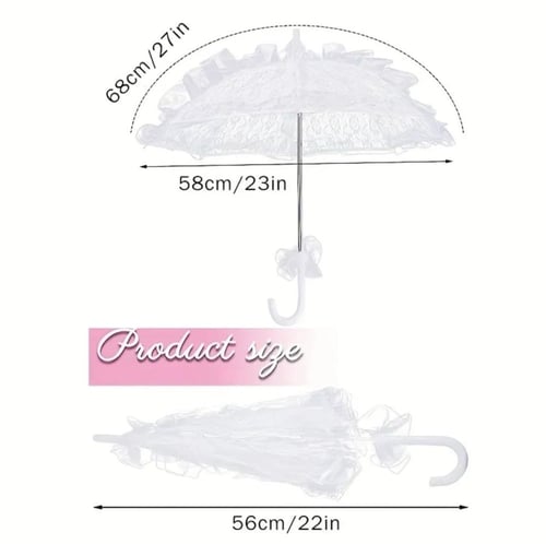 مظلة الدانتيل باللون الابيض