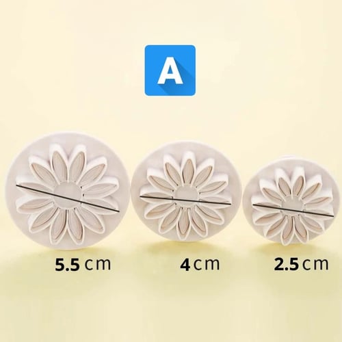 مكبس بسكويت زهرة الشمس | 3 قطع | متوفر مقاسين