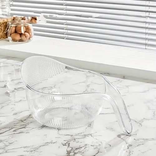مصفاه شفافة اكريلك بمقبض للرز والخضار والفواكه وال...