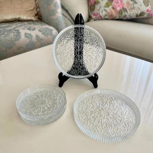 طقم صحون تقديم زجاج (متوفر حجمين)