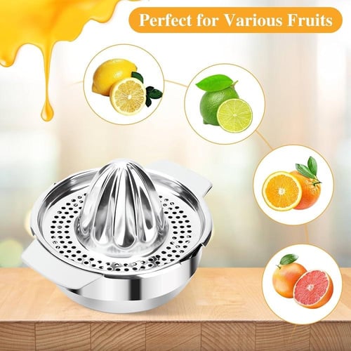 عصارة حمضيات وبرتقال يدوية من الستانلس ستيل | مع ح...