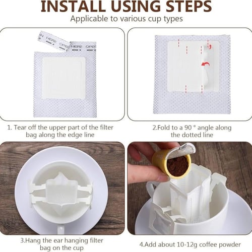 مجموعة (30) فلتر للقهوة المقطره والشاي مع مثبت للك...