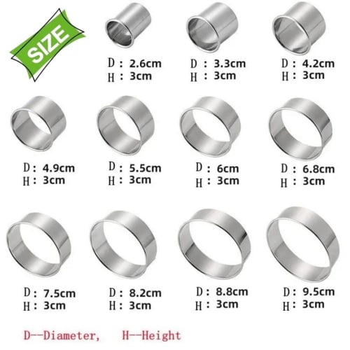 مجموعة قطاعات بسكويت ومعجنات دائرية من الستانلس ست...