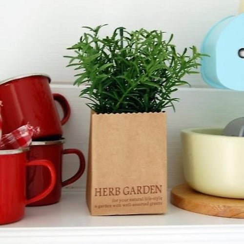 6 قطع من شجيرات النباتات الاصطناعية في أصيص من ورق...