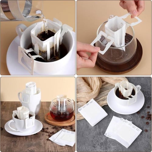 مجموعة (30) فلتر للقهوة المقطره والشاي مع مثبت للك...