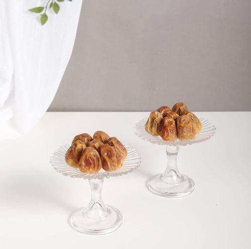 طقم استاند تقديم زجاج ( 5 قطع ) شفاف ميني - ارتفاع...