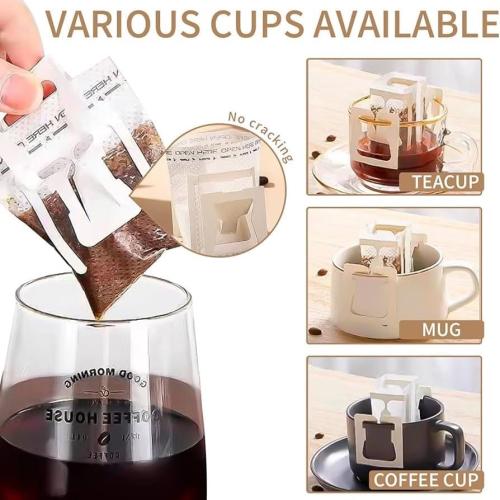 مجموعة (30) فلتر للقهوة المقطره والشاي مع مثبت للك...