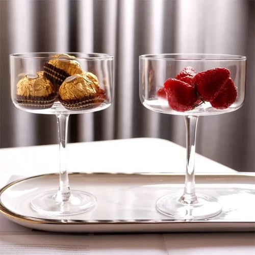 طقم استاند تقديم اكليريك شفاف ( 3 حبات ) ستايل ساد...