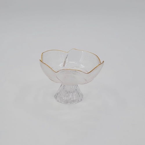 صحن تقديم زجاج بقاعدة - قطر 15سم