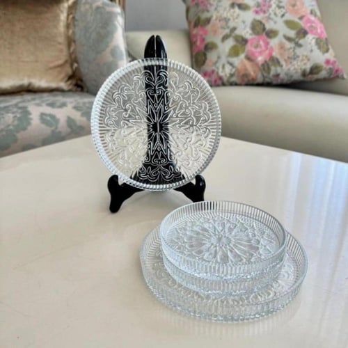 طقم صحون تقديم زجاج (متوفر حجمين)