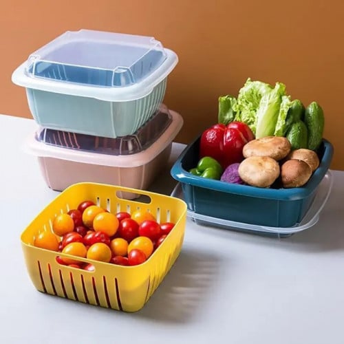 مصفاة خضار مع وعاء وغطاء