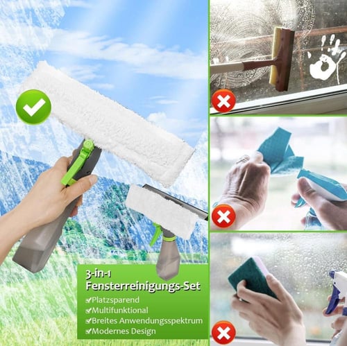‎ممسحة تعمل بالضخ ببخاخ لتنظيف زجاج النافذة 2 في 1...