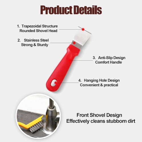 مجموعة ادوات تنظيف من 6 قطع من الستانلس ستيل والنح...