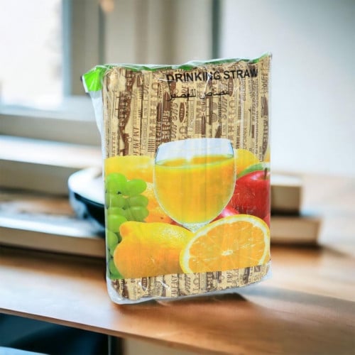 مصاص عصير تغليف ورقي منقوش 150ح