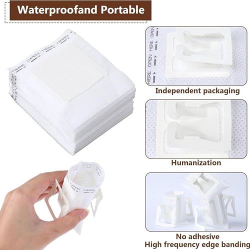 مجموعة (30) فلتر للقهوة المقطره والشاي مع مثبت للك...