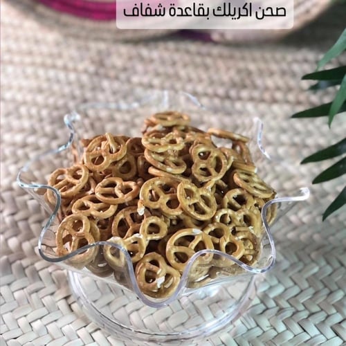 اكليريك تقديم مموج شفاف بقاعدة (متوفر 3 احجام)
