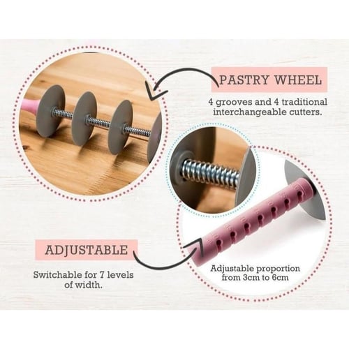 اداة متعددة العجلات لتقطيع العجين بأحجام متساوية |...