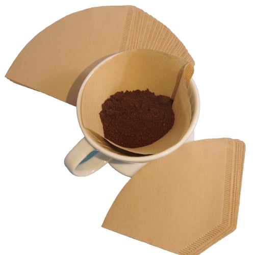 فلاتر قهوة ورقية بني (40 حبة) مقاسين 101-102