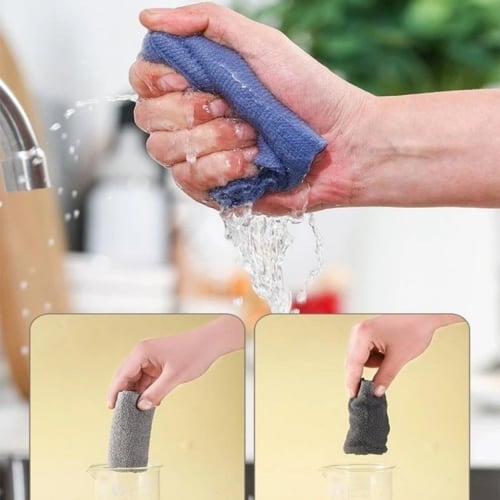 فوط ومناشف تنظيف قطنية مايكروفايبر ملونة بعلبة اني...