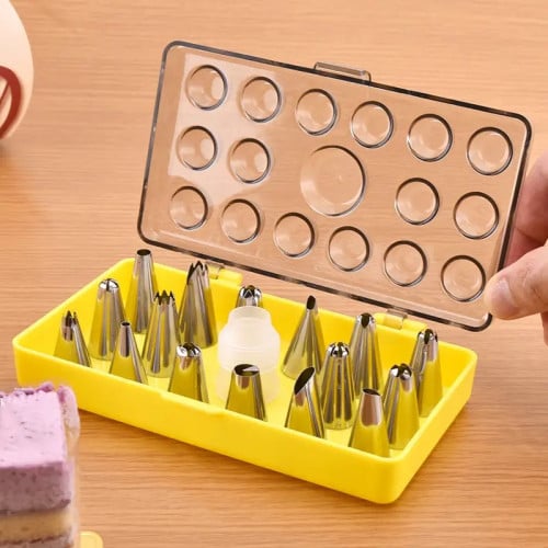 مجموعة اقماع لتزيين الكيك والحلويات - 16 شكل بعلبة