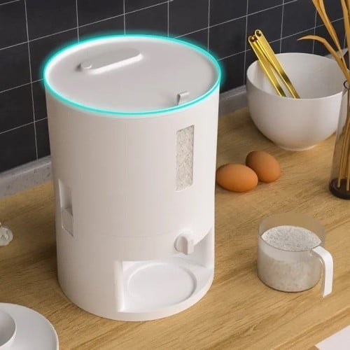 حافظة الرز والسكر والطحين الدائرية 6 كيلو